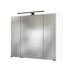 Spiegelschrank Dusan 80cm mit 3 Türen - weiß