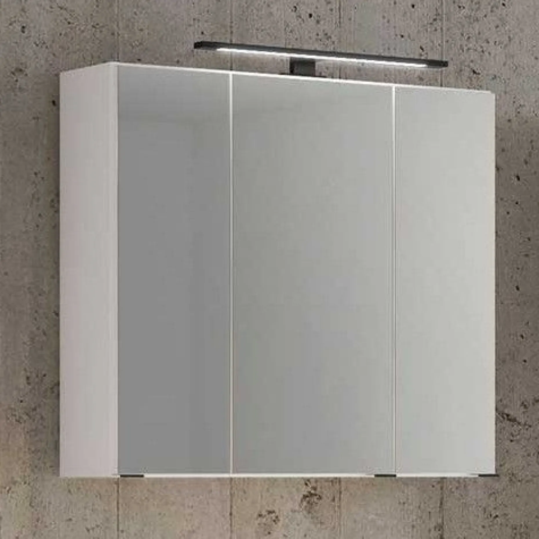 Spiegelschrank Dusan 80cm mit 3 Türen - weiß
