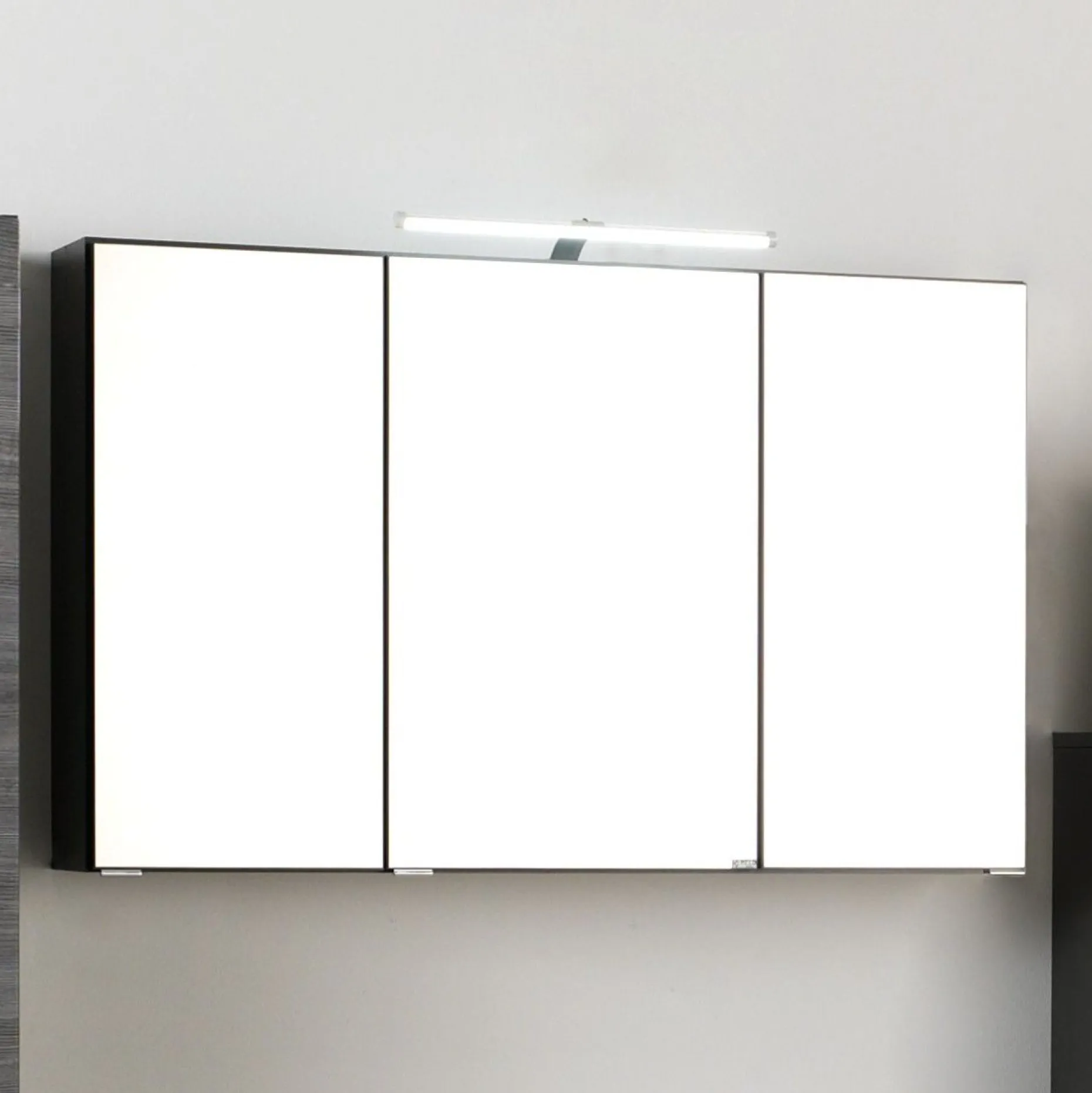 Spiegelschrank Florent 120cm mit 3 Türen und LED-Beleuchtung - graphit