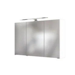 Spiegelschrank Florent 120cm mit 3 Türen und LED-Beleuchtung - weiß