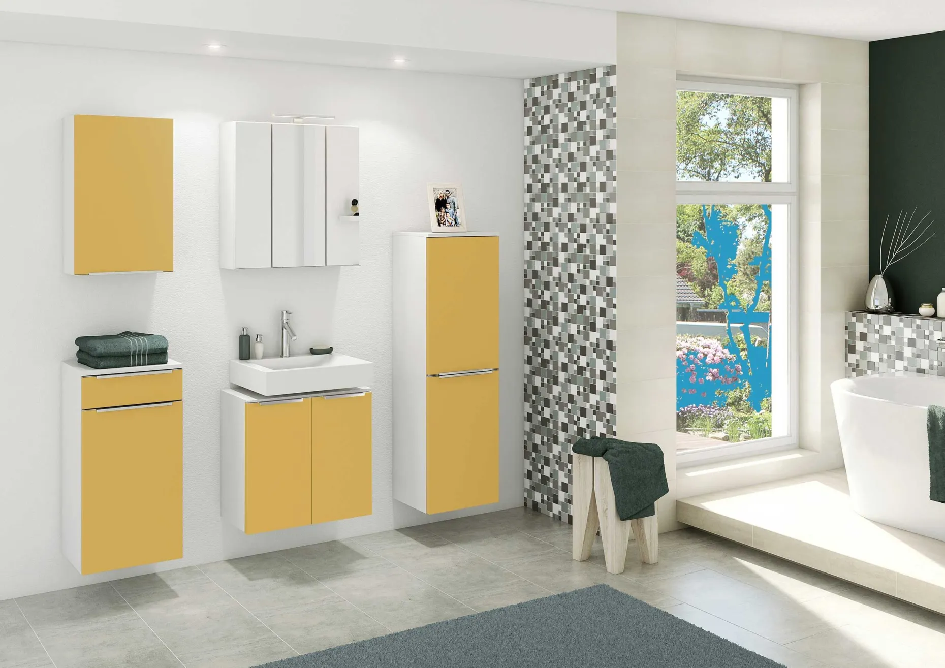 Spiegelschrank Hansen 60cm 3 Türen - weiß