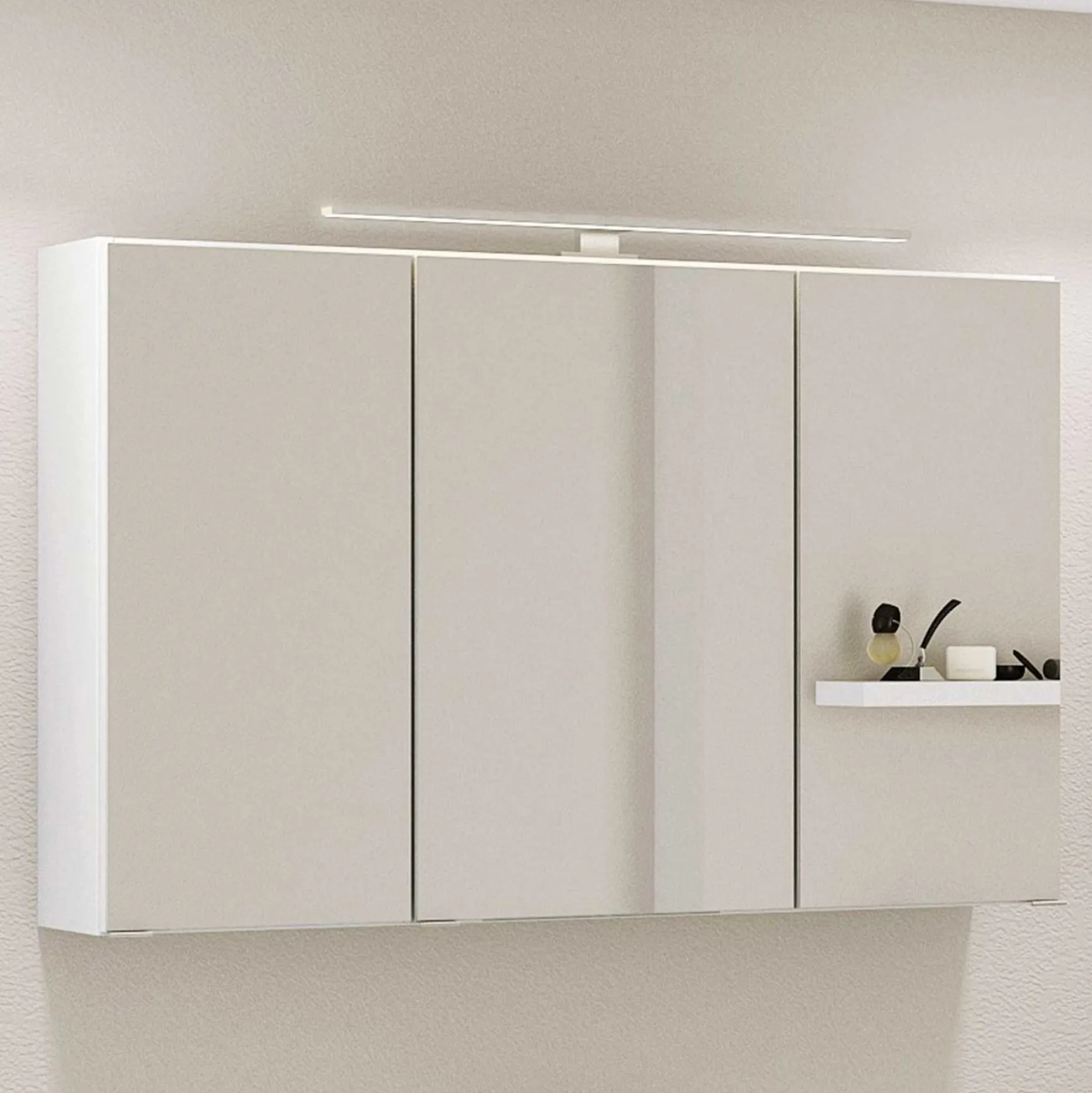 Spiegelschrank Hansen 100cm 3 Türen - weiß