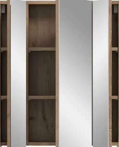 Spiegelschrank Ice Xonox - matt schwarz/Nox Eiche - 60x70x18 cm