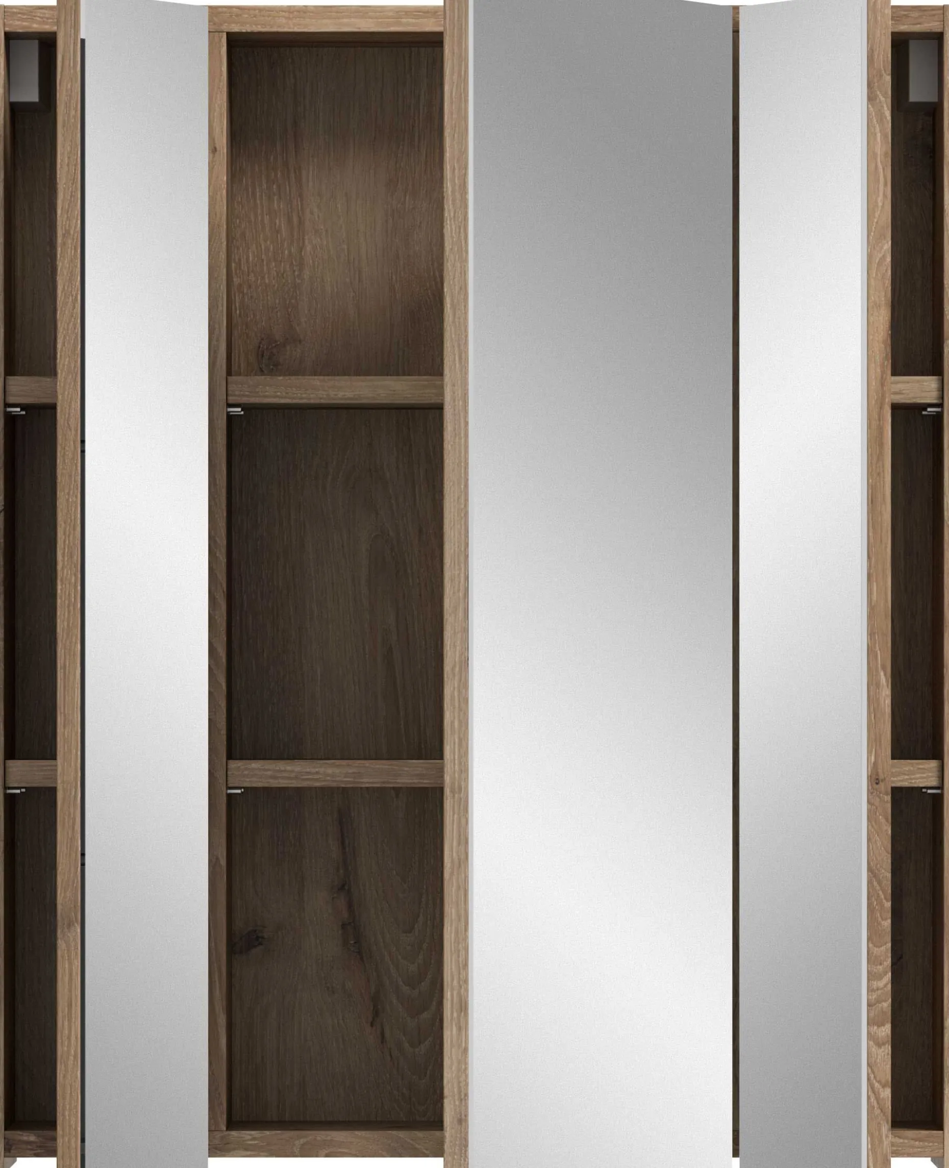 Spiegelschrank Ice Xonox - matt schwarz/Nox Eiche - 60x70x18 cm