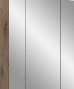 Spiegelschrank Ice Xonox - matt schwarz/Nox Eiche - 60x70x18 cm