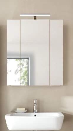 Spiegelschrank Ice Xonox - mattschwarz/Nox Oak - 60x70x18 cm