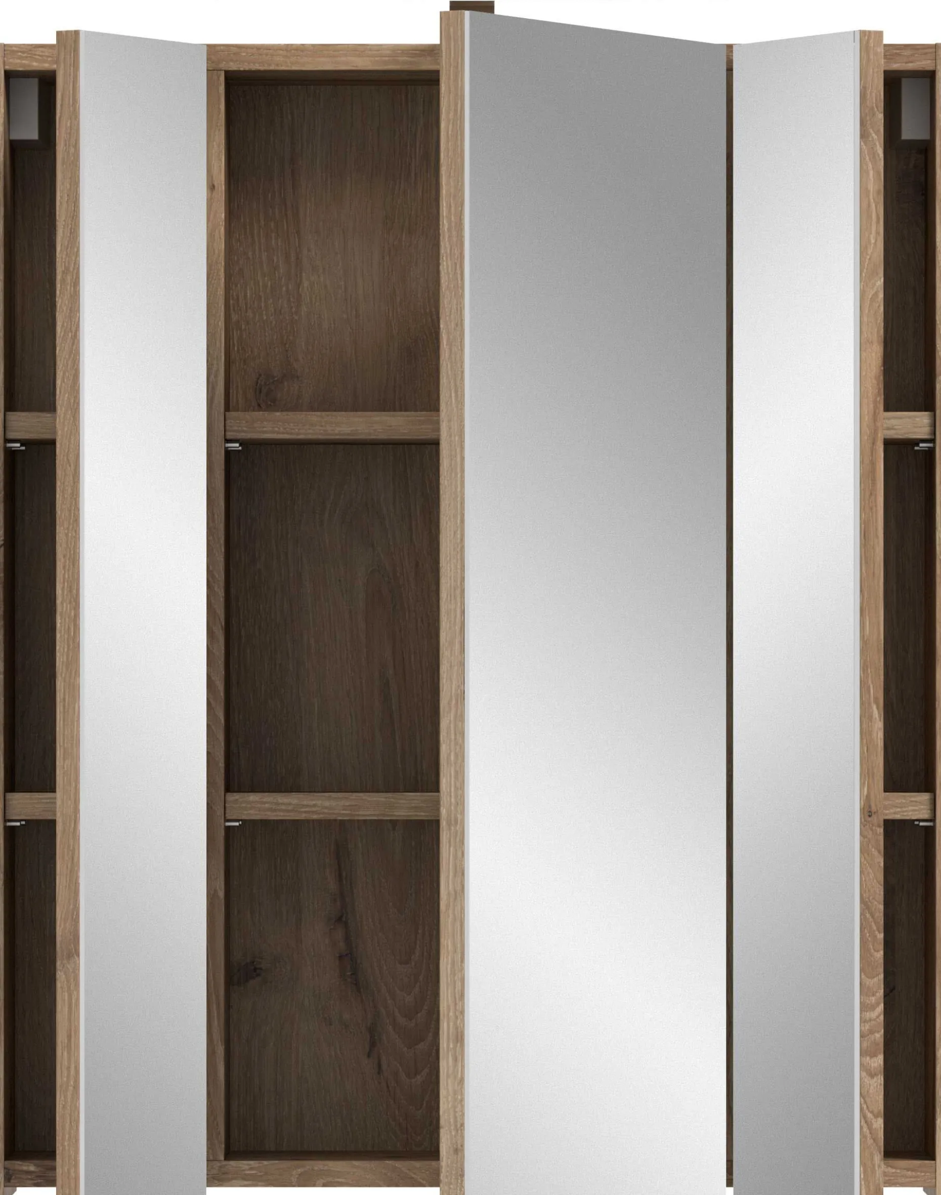 Spiegelschrank Ice Xonox - mattschwarz/Nox Oak - 60x70x18 cm