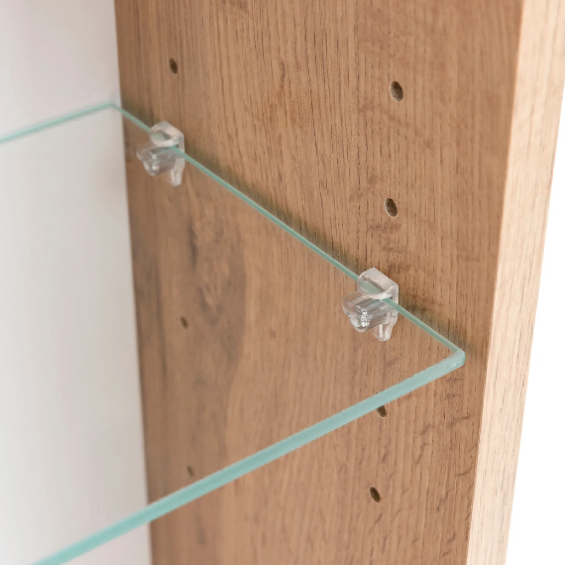 Spiegelschrank Karan 60cm 3 Türen mit Beleuchtung - Eiche