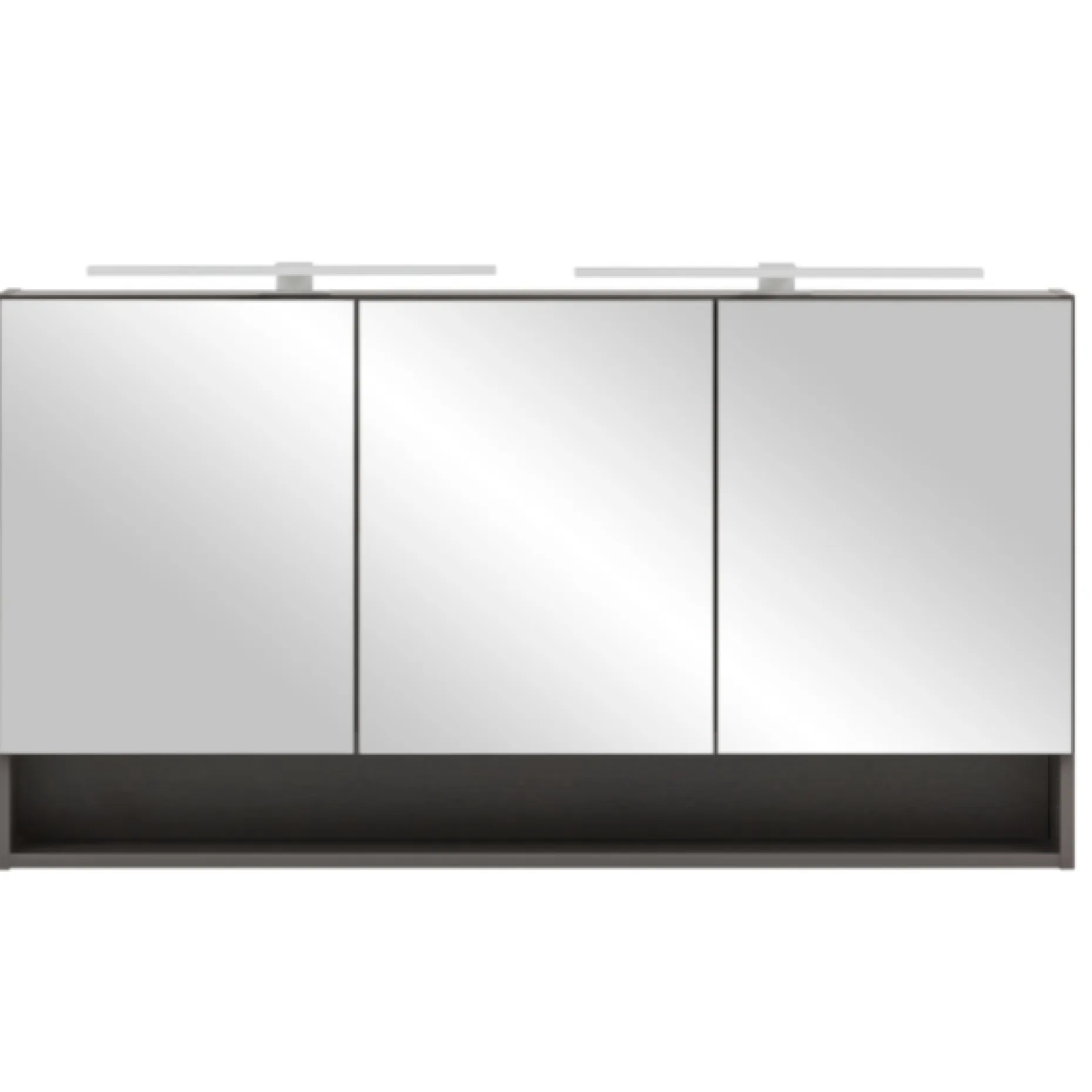 Spiegelschrank Karan 120cm 3 Türen mit Beleuchtung - anthrazit