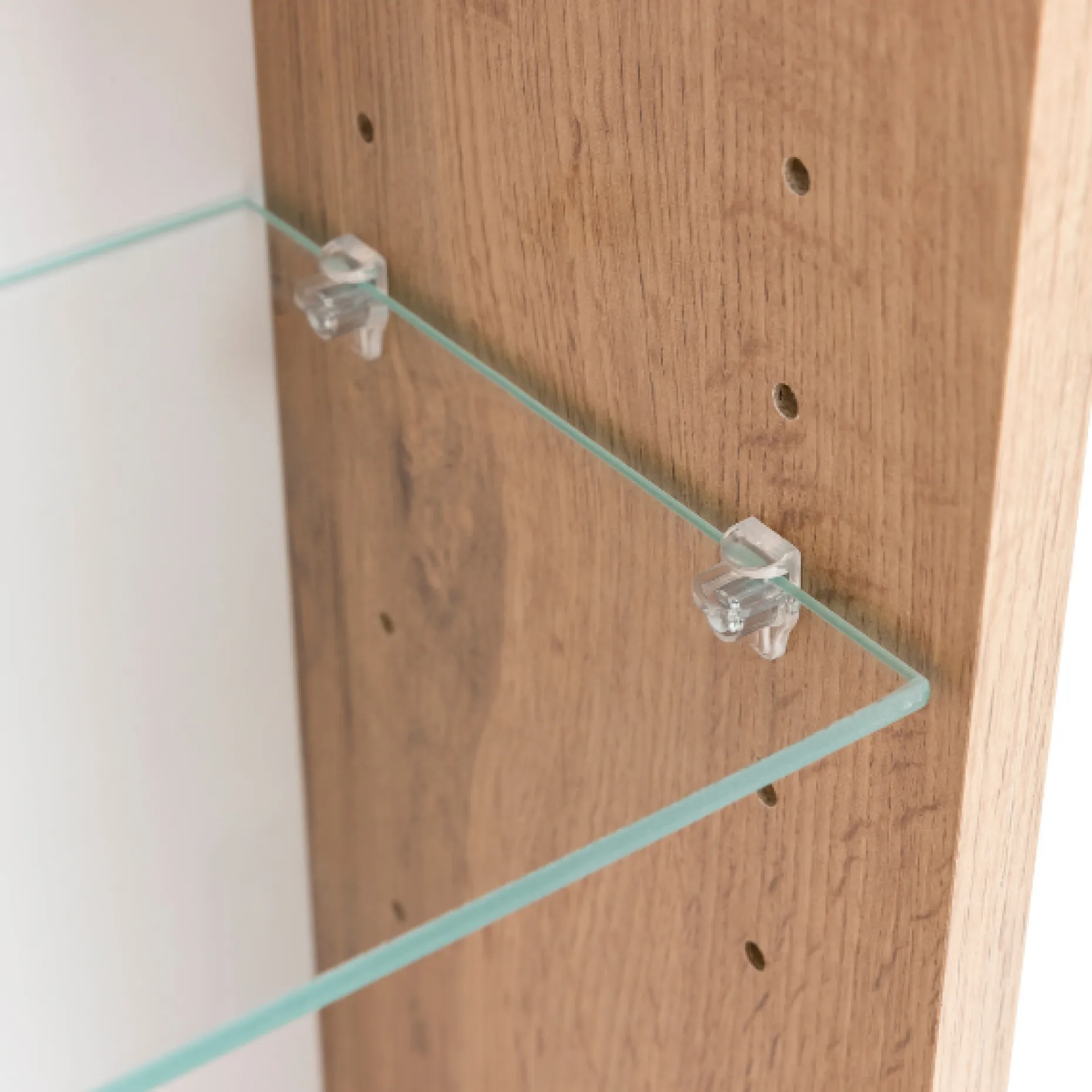 Spiegelschrank Karan 120cm 3 Türen mit Beleuchtung - Eiche