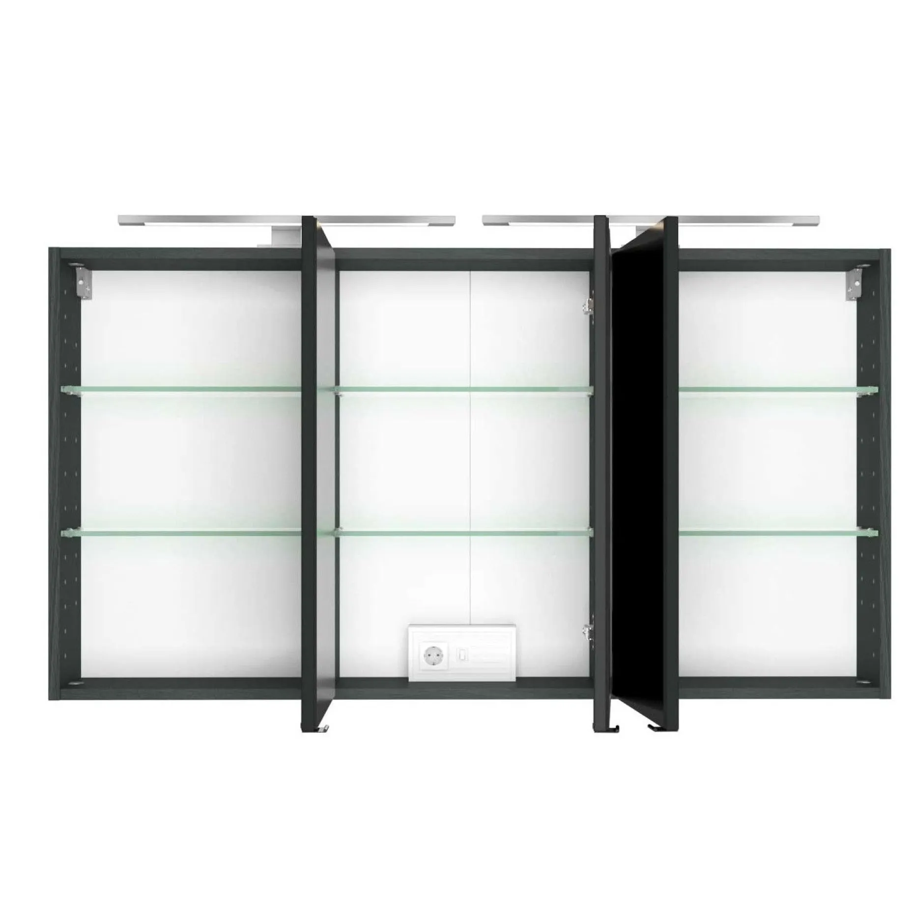 Spiegelschrank Lotuk 120cm 3 Türen - graphitgrau