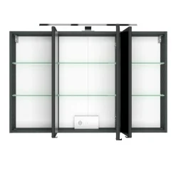 Spiegelschrank Pisca 100cm 3 Türen - graphitgrau