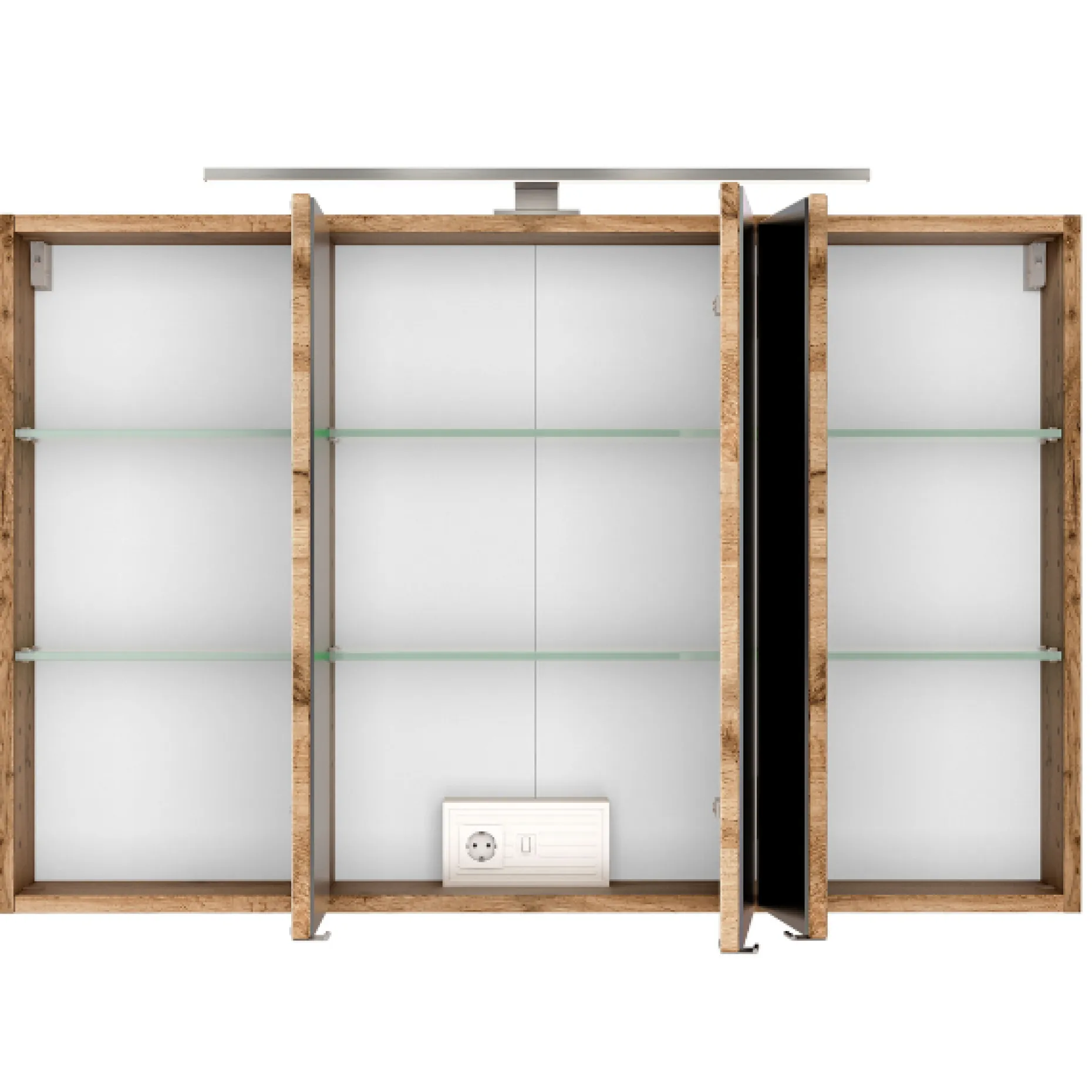 Spiegelschrank Pisca 100cm 3 Türen - Eiche