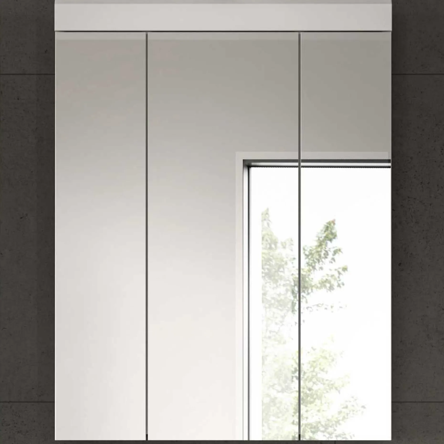 Spiegelschrank Scout Xonox - Weiß Hochglanz - 60x79x18 cm