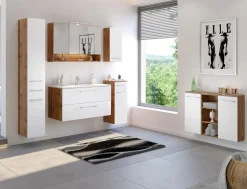 Spiegelschrank Sefa 100cm 3 Türen - Eiche wotan