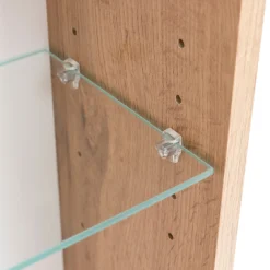 Spiegelschrank Vikas 100cm 3 Türen mit Beleuchtung - Eiche