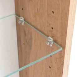 Spiegelschrank Vikas 60cm 3 Türen mit Beleuchtung - Eiche