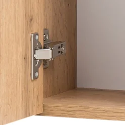 Spiegelschrank Vikas 120cm 3 Türen mit Beleuchtung - Eiche