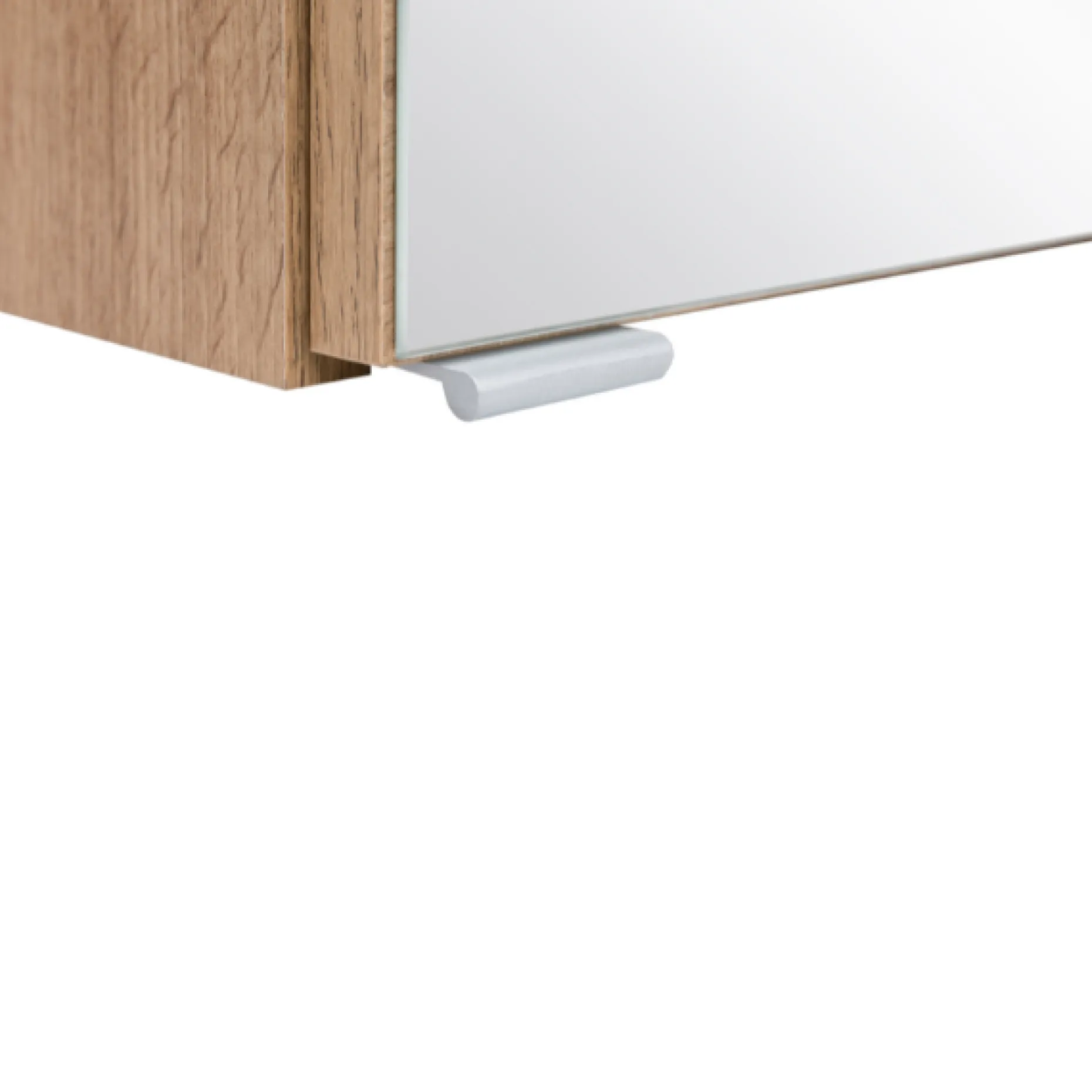 Spiegelschrank Vikas 120cm 3 Türen mit Beleuchtung - Eiche
