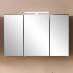 Spiegelschrank Vikas 100cm 3 Türen mit Beleuchtung - anthrazit