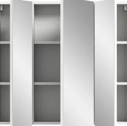 Spiegelschrank Vira Xonox - Weiß Melamin - 82x77x18 cm