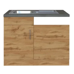 Held Spültisch Sorrella 110cm für Geschirrspüler 1 Tür - Eiche/Beton