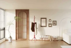 Steh-Garderobe Kassie | Ø48 x 174 cm | Rot / Metall