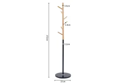 Steh-Garderobe Viola | Ø37 x 172 cm | Buche / Metall