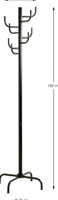 Steh-Garderobe | Ø48 x 180 cm | Schwarz