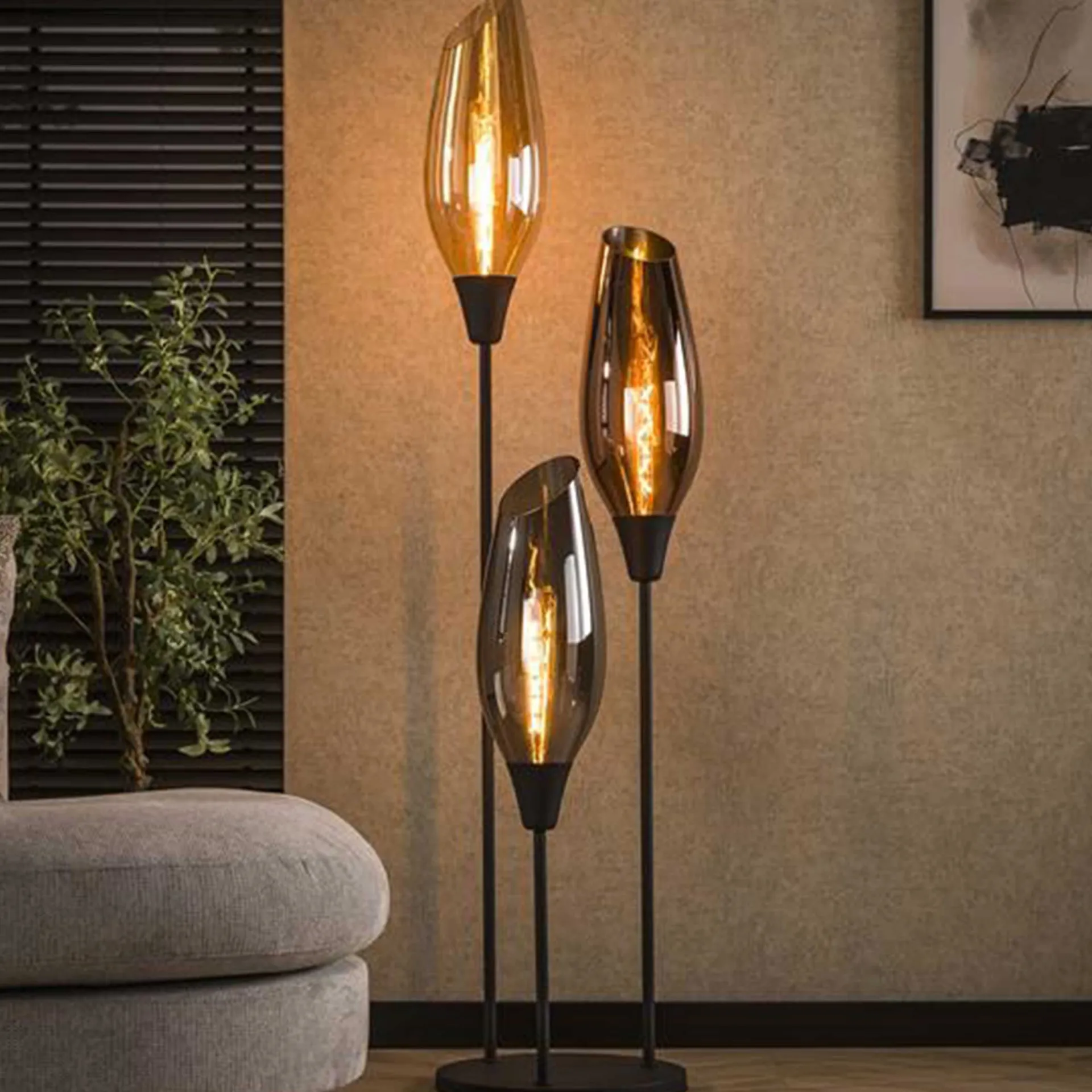 Emob Stehleuchte Cocoon - Ø45x178cm - 3 Lampen - Glas
