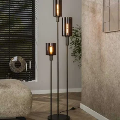 Emob Stehleuchte Sepiora - Ø33x165cm - 3 Lampen - Glas und Metall -
