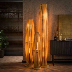 Emob Stehleuchte Vivian - 22x105x22 cm - Mangoholz/