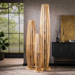 Emob Stehleuchte Vivian - 22x105x22 cm - Mangoholz/