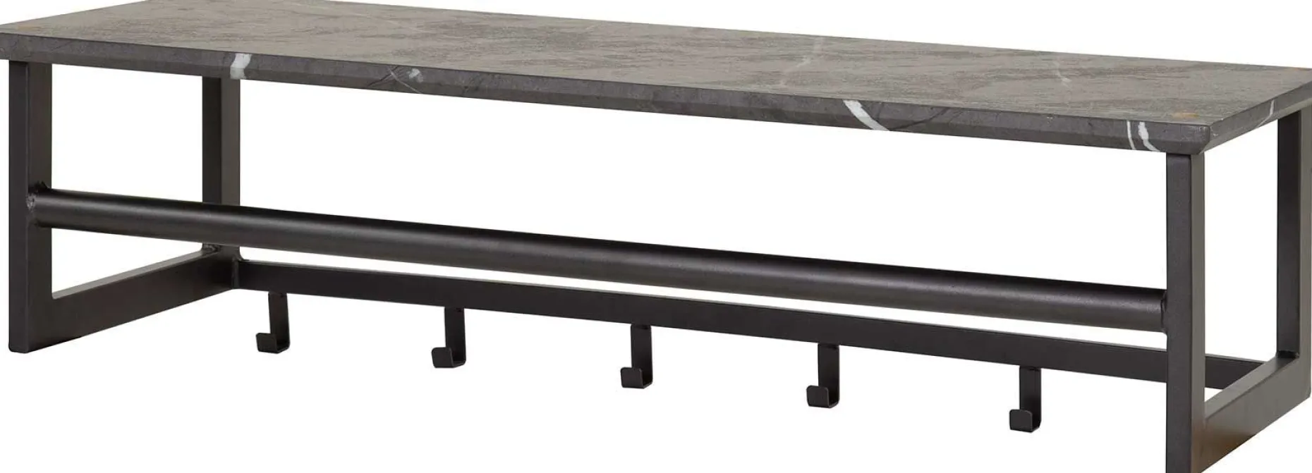 Stilvolle Garderobe - 6 Haken / 3D Melamin Graphit