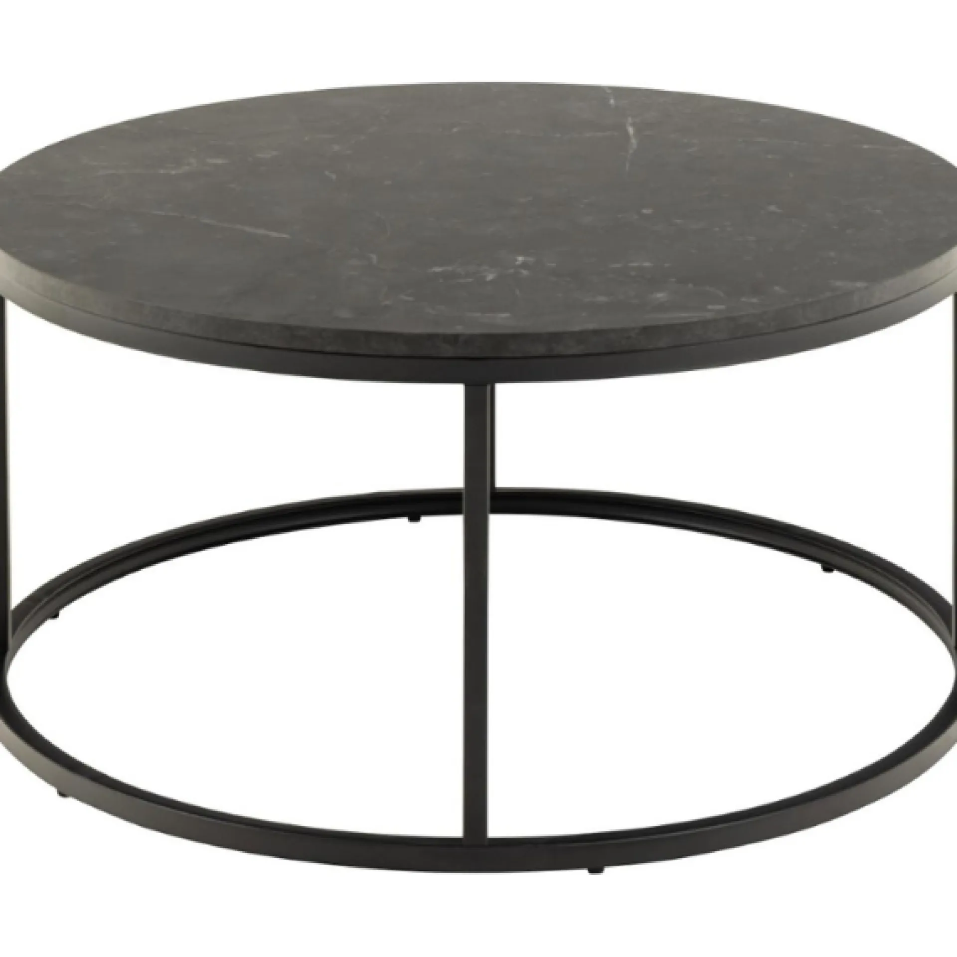 Emob Stilvoller Spiro Couchtisch: e Marmorplatte, 80x40cm