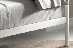Stuhlbett Pablo 90x200 mit Lattenrost - weiß/metallisch