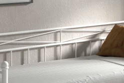 Stuhlbett Pablo 90x200 mit Lattenrost - weiß/metallisch