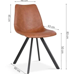 Rousseau Stuhl Emmy - Cognac