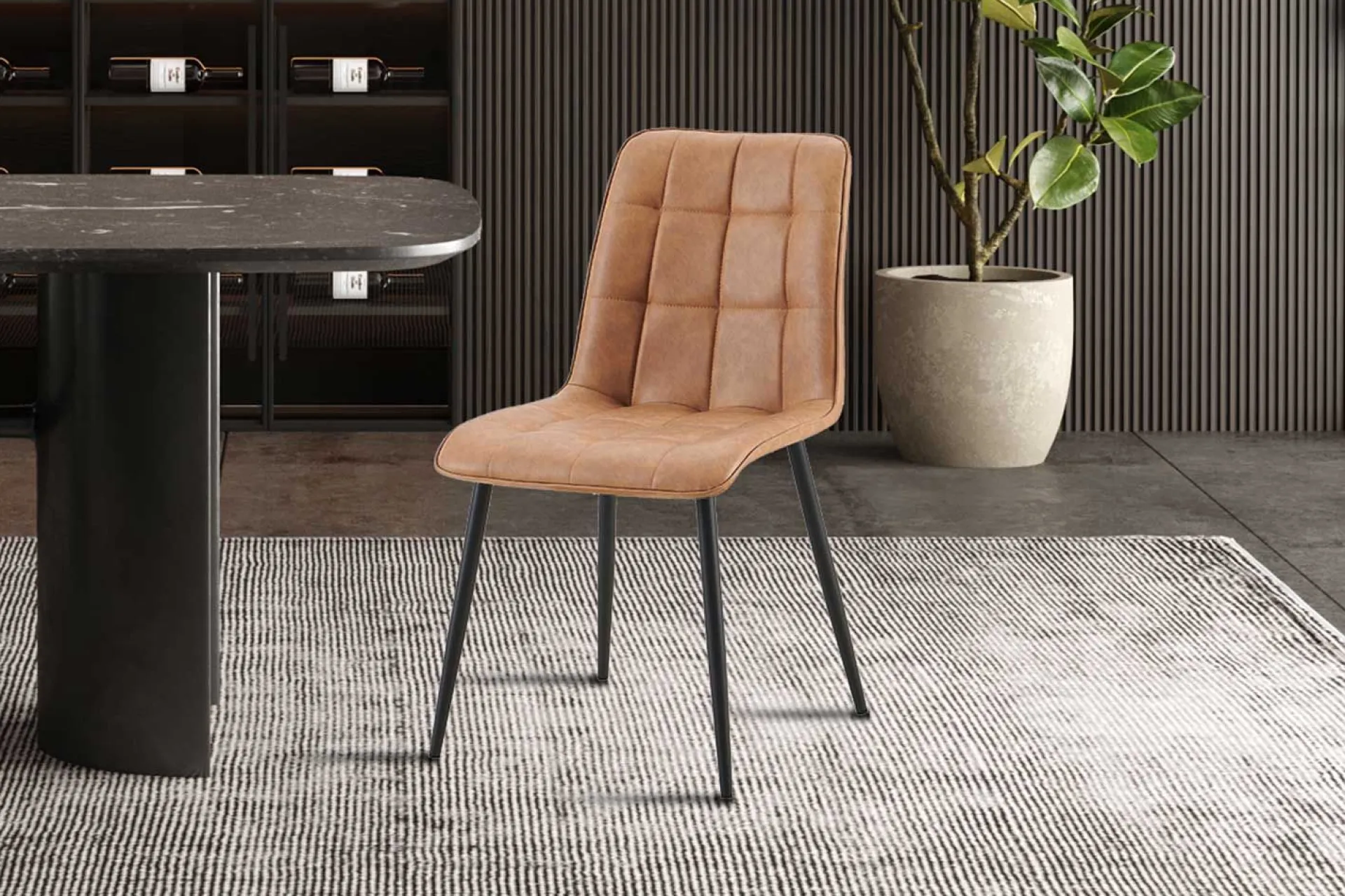 Rousseau Stuhl Furax | 47 x 60 x 88 cm | Farbe Cognac