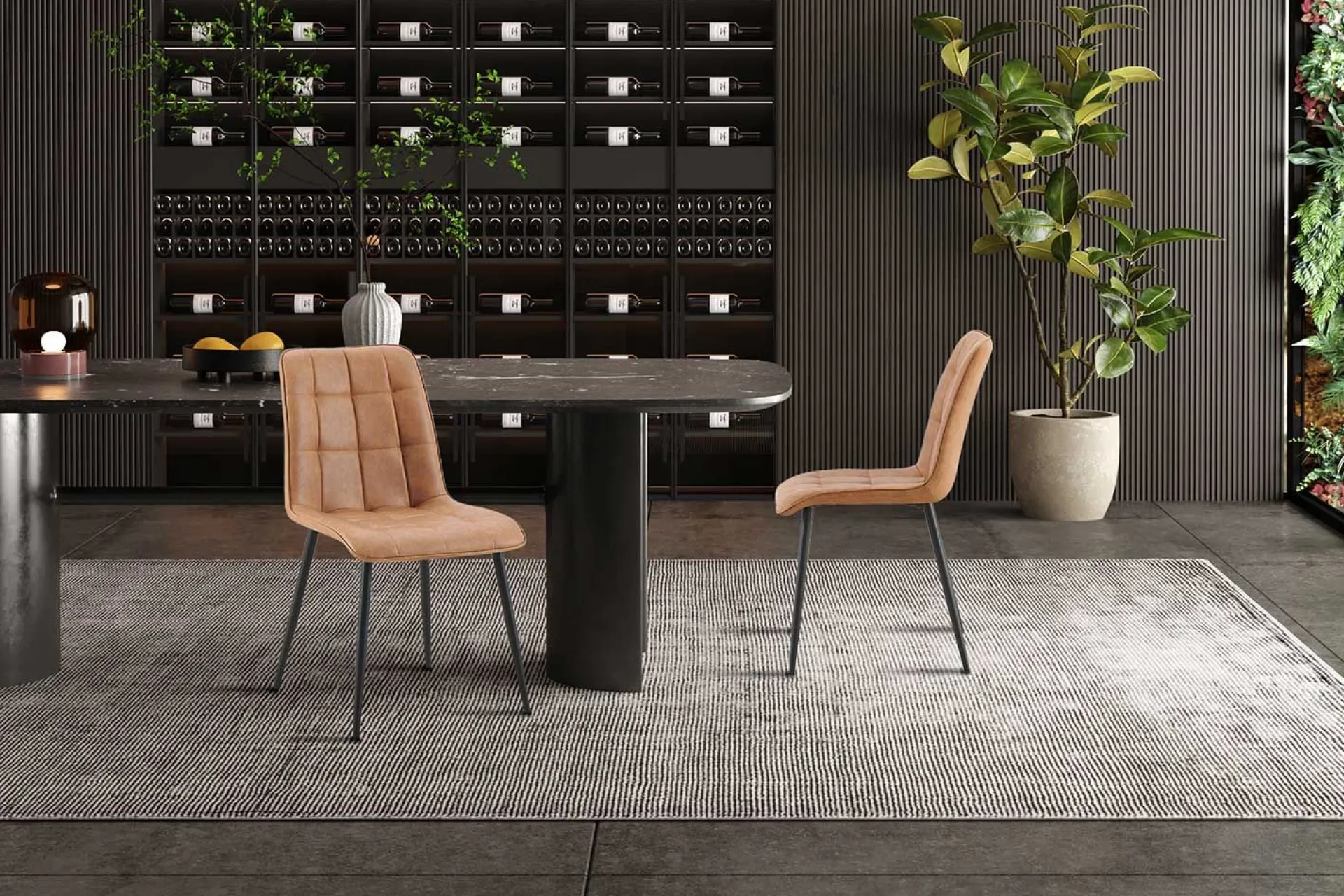 Rousseau Stuhl Furax | 47 x 60 x 88 cm | Farbe Cognac