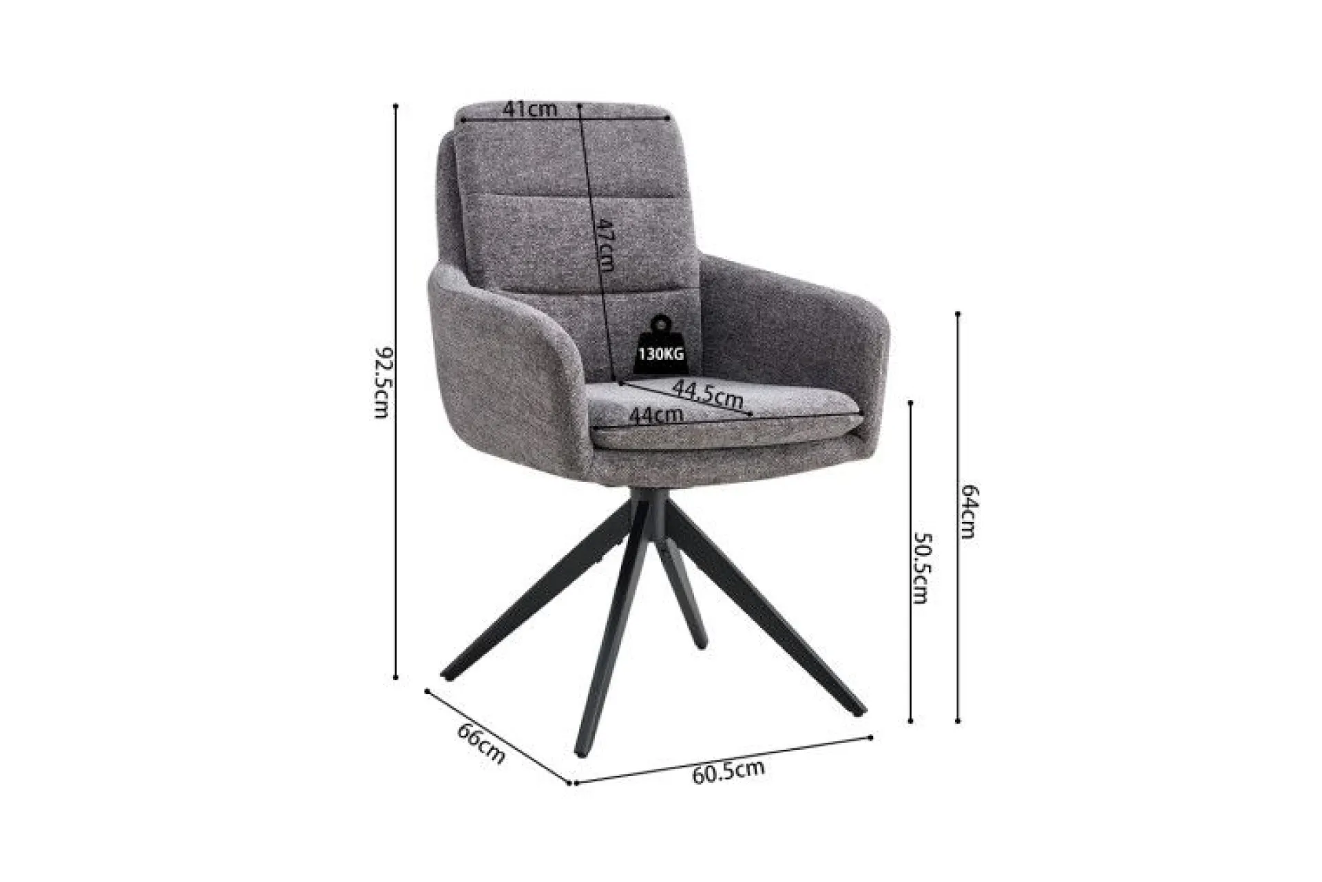 Rousseau Stuhl Isolde | 59 x 65 x 93 cm | Dunkel