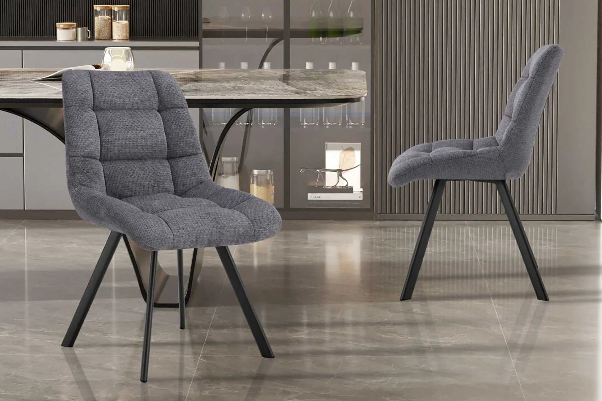 Rousseau Stuhl Lizzy | 52 x 62 x 89 cm | Dunkel