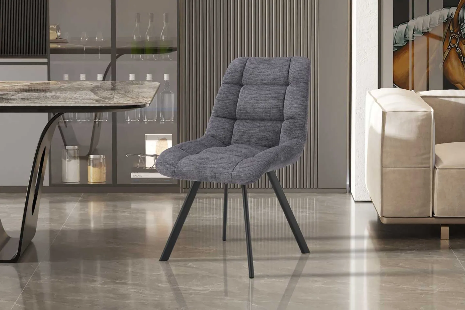 Rousseau Stuhl Lizzy | 52 x 62 x 89 cm | Dunkel