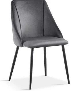 Rousseau Stuhl Maria - Samt /Füße schwarz