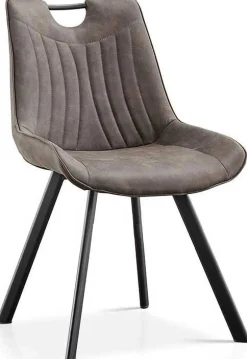 Rousseau Stuhl Paco - dunkelgraue Mikrofaser