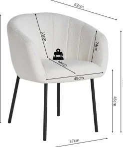 Rousseau Stuhl Sevilla Bouclé-Stoff | Metallbeine |
