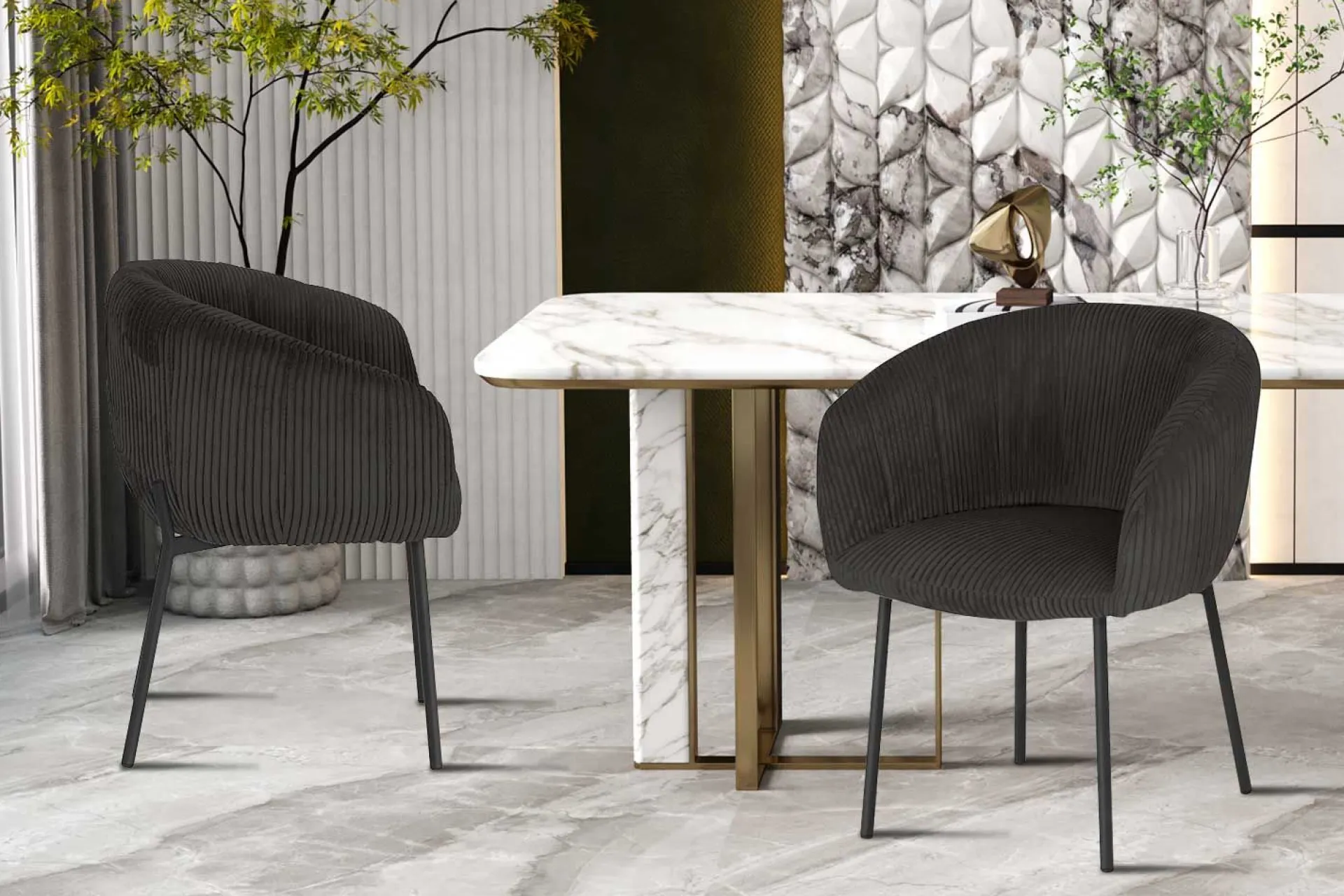 Rousseau Stuhl Sill | 57 x 62 x 79 cm | Dunkel