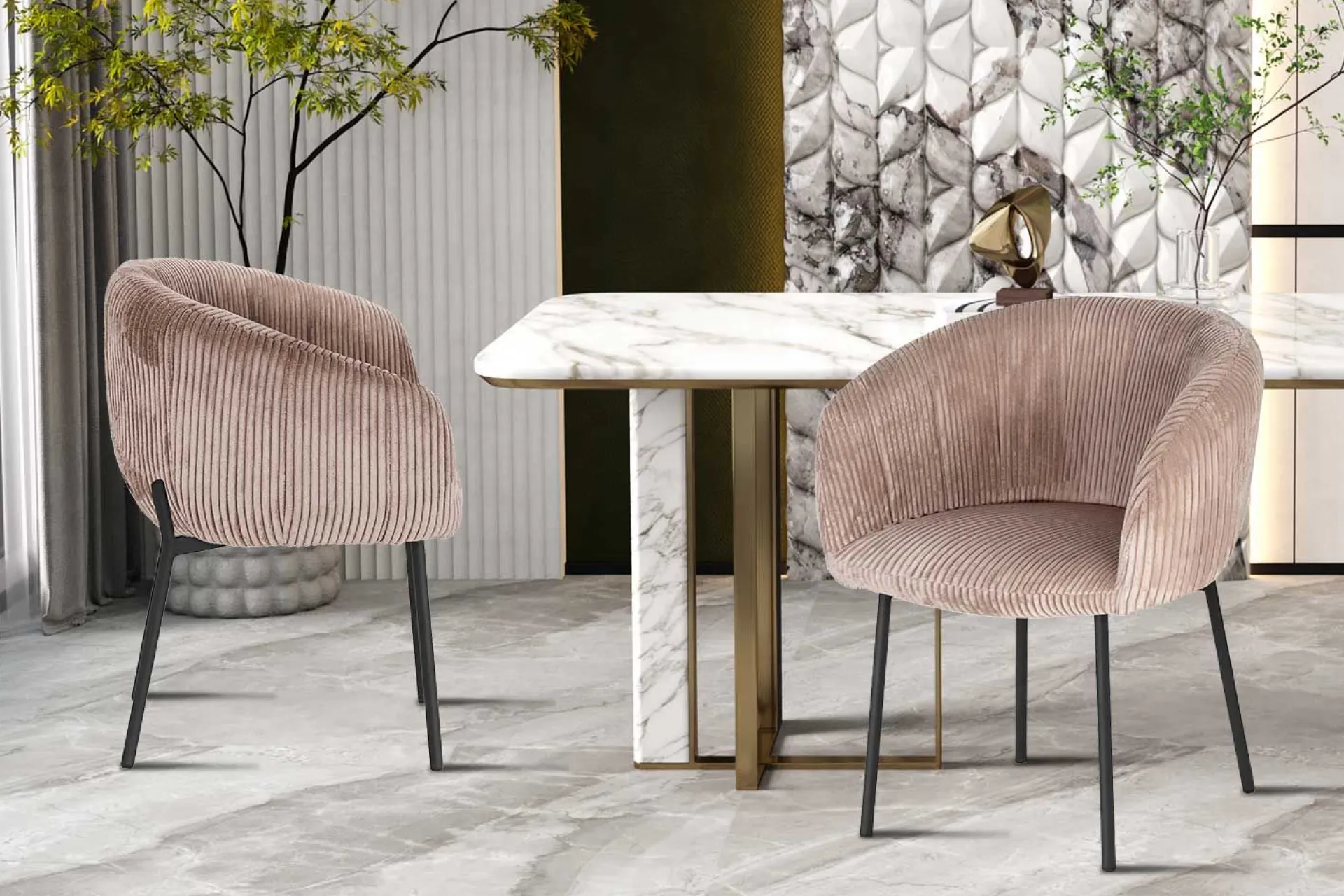 Rousseau Stuhl Sill | 57 x 62 x 79 cm | Sandfarbe