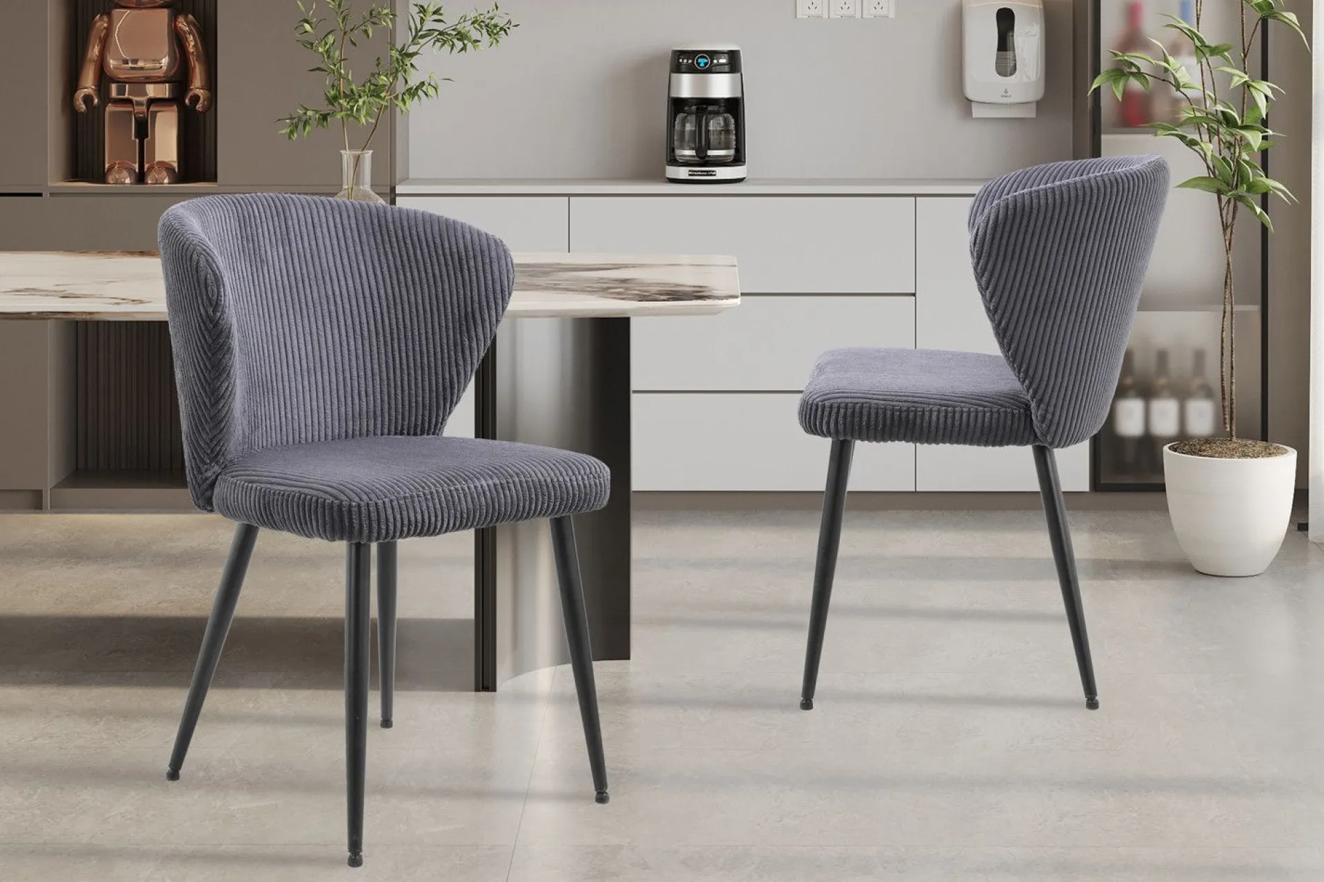 Rousseau Stuhl Tornado | 54 x 55 x 79 cm | Dunkel