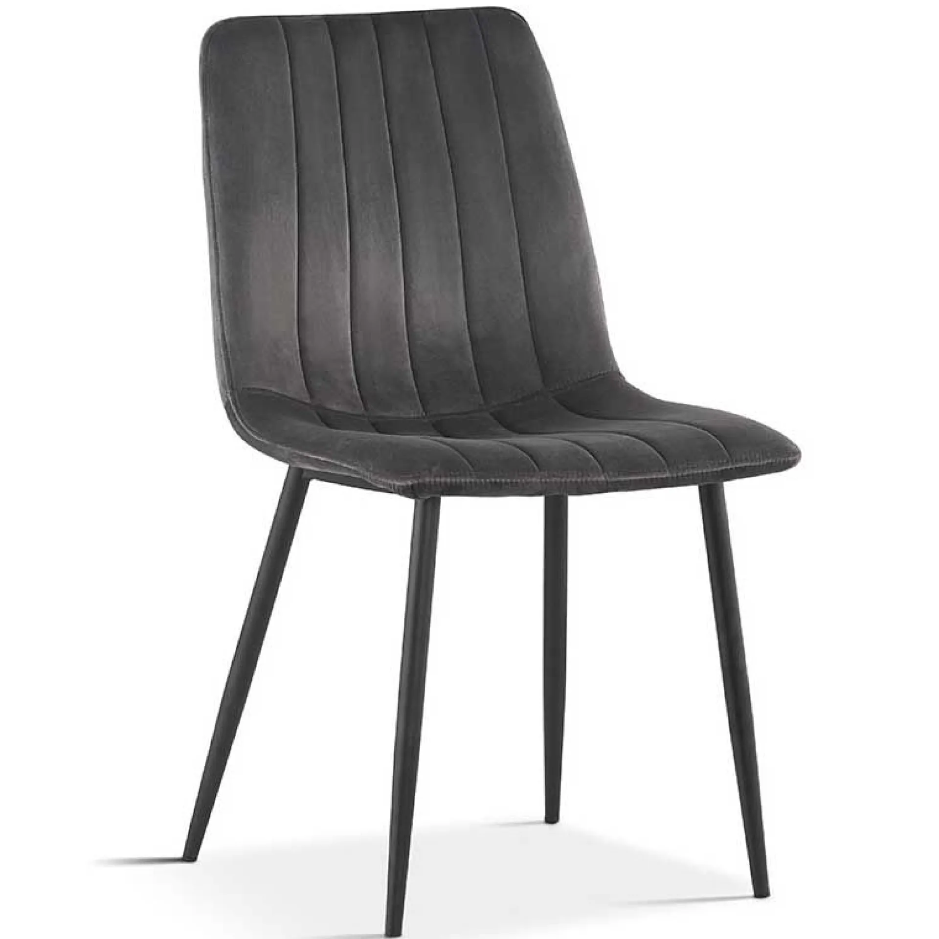 Rousseau Stuhl Willie - Samt /Füße schwarz